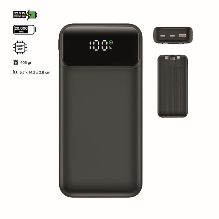 COSMIC POWERBANK 20.000 MAH 22,5W PD HIZLI ŞARJ